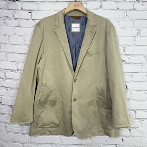 Tommy Bahama Boracay Blazer Mens XL Khaki Unlined Double Vent T521443 FLAW